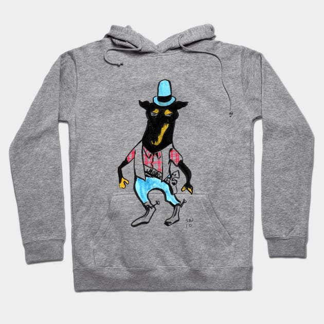 Doberman Cowboy Hoodie by CoolCharacters